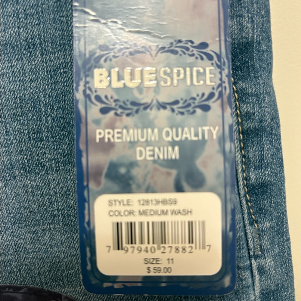 Blue Spice Flare & Wide Leg Jeans in Light Blue - Picture 2 of 3